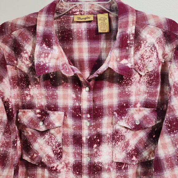 It Is Well With My Soul Custom Christian Upcycled Plaid Shirt, Women's 2X - Picture 5 of 7